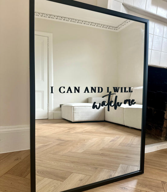 “I CAN AND I WILL”