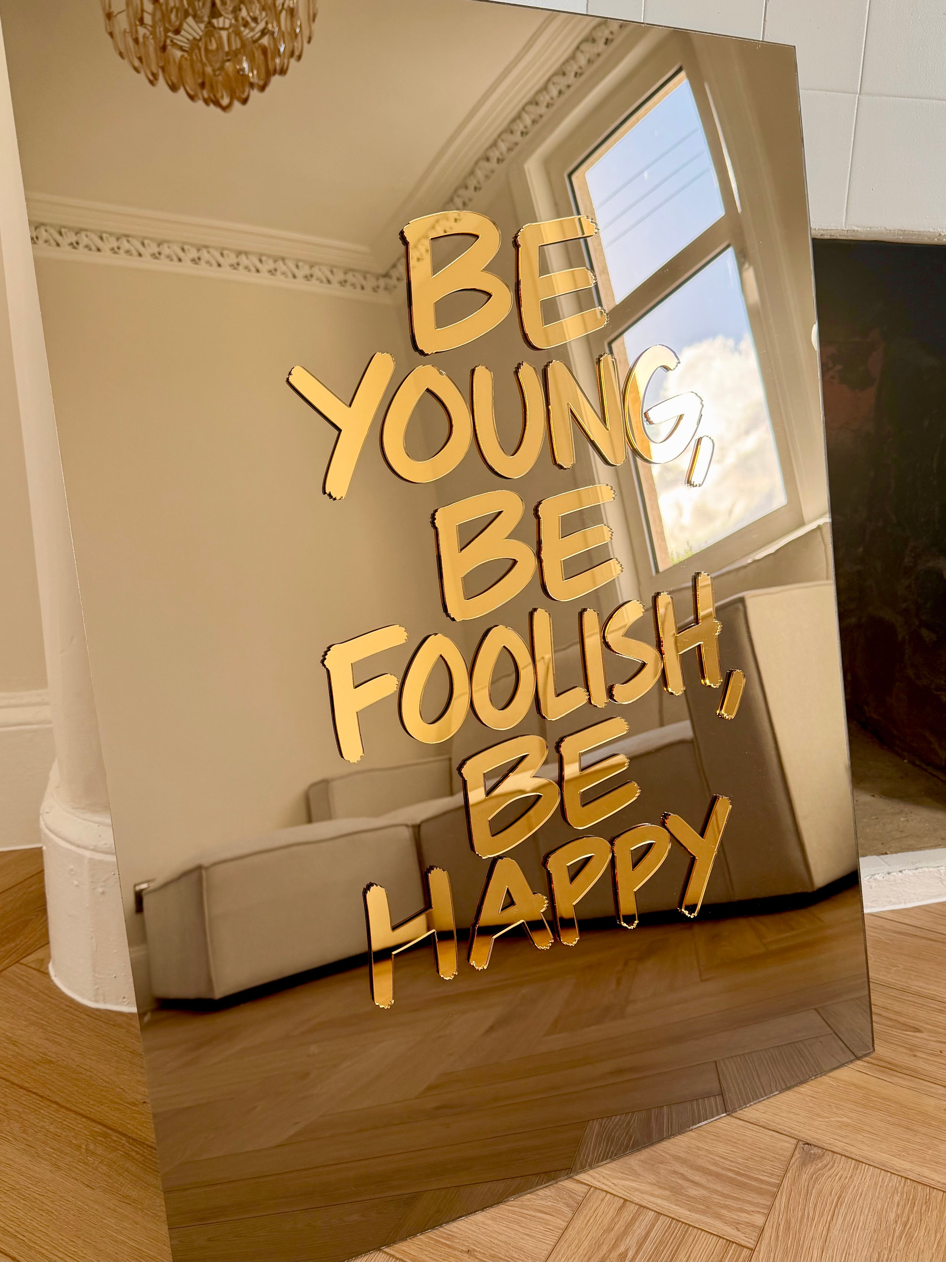 “BE HAPPY”