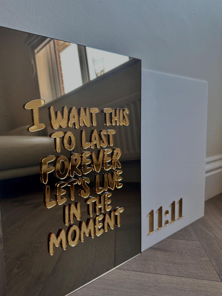 "I WANT THIS TO LAST FOREVER"
