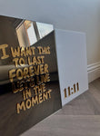 "I WANT THIS TO LAST FOREVER"