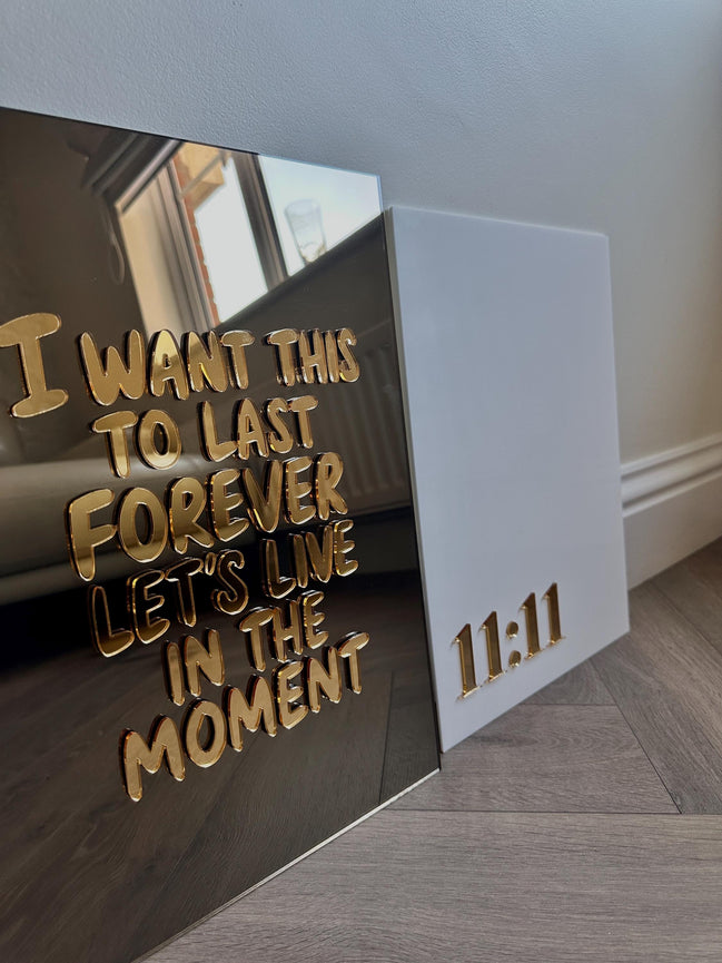"I WANT THIS TO LAST FOREVER"